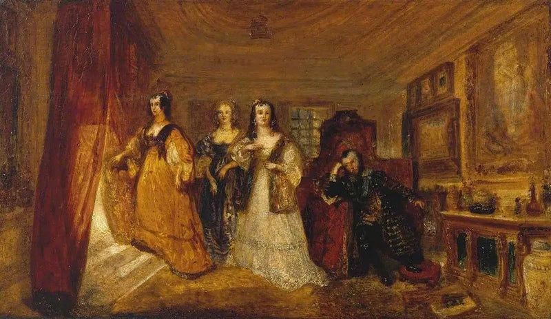 Lucy, grevinna av Carlisle, och Dorothy Percys besök hos deras far Lord Percy, när han var under åtal ... - J. M. W. Turner
