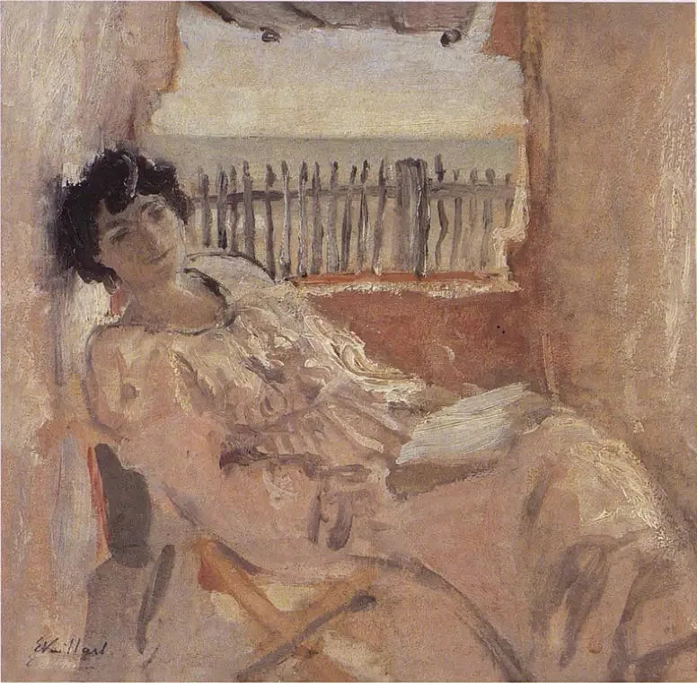 Lucy Hessel drömmande vid havet - Édouard Vuillard