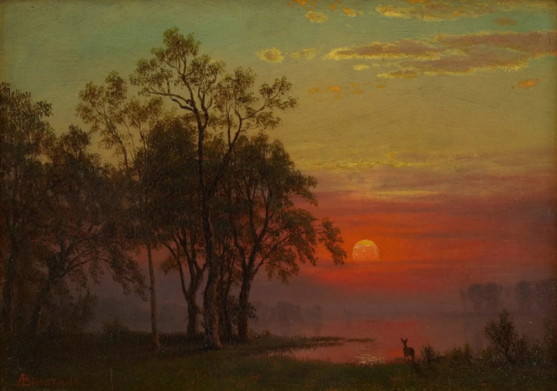 Kvällsljus - Albert Bierstadt