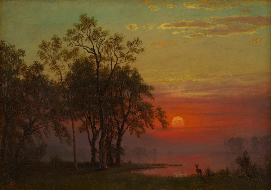 Kvällsljus - Albert Bierstadt