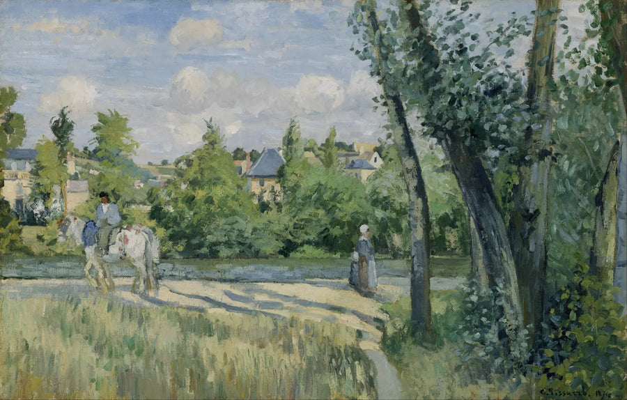 Solens ljus på vägen, Pontoise - Camille Pissarro
