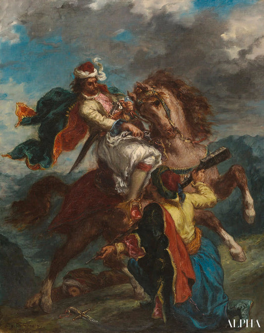 Lutte entre un Turc et un Grec - Eugène Delacroix - Reproductions de tableaux et peintures haut de gamme