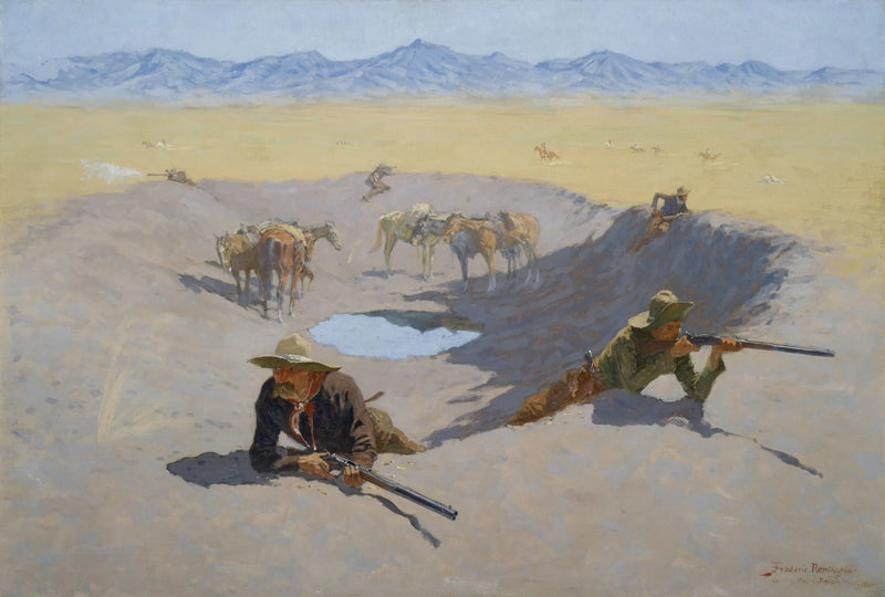 kämpar om vattenhålet - Frederic Remington