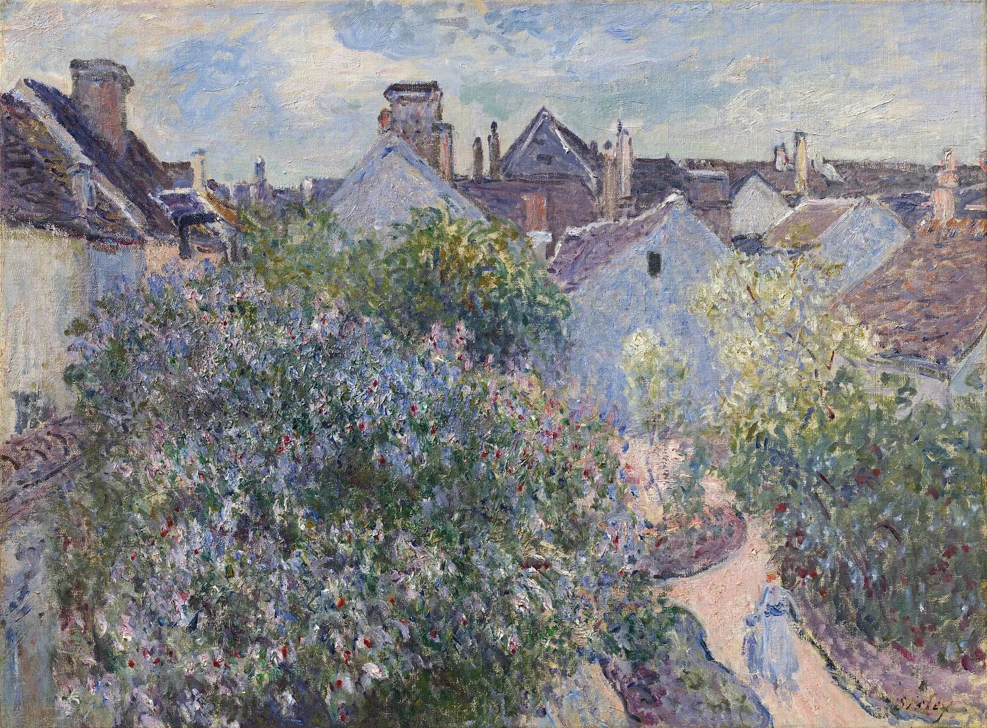 Ma maison à Moret - Alfred Sisley image 1 tableau peint à l’huile sur toile
