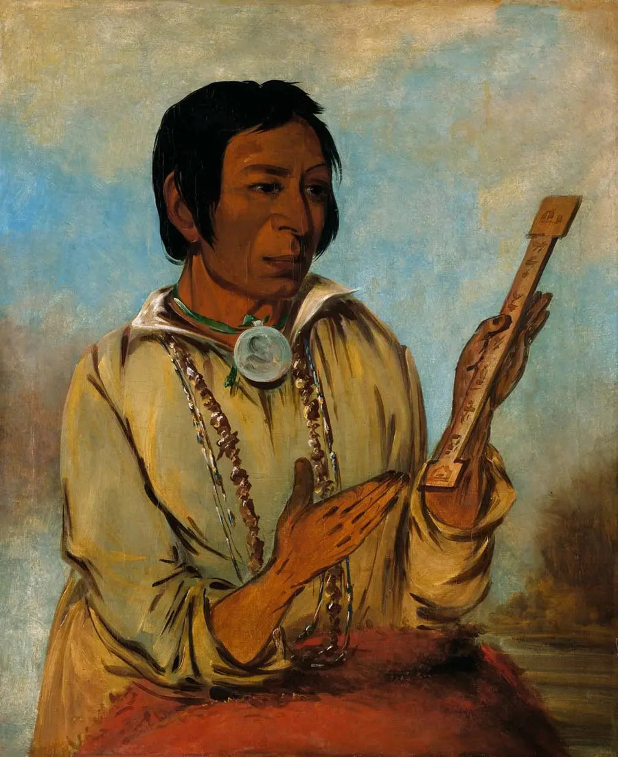 Ma-shée-na, Elks horn, en sous-chef - George Catlin