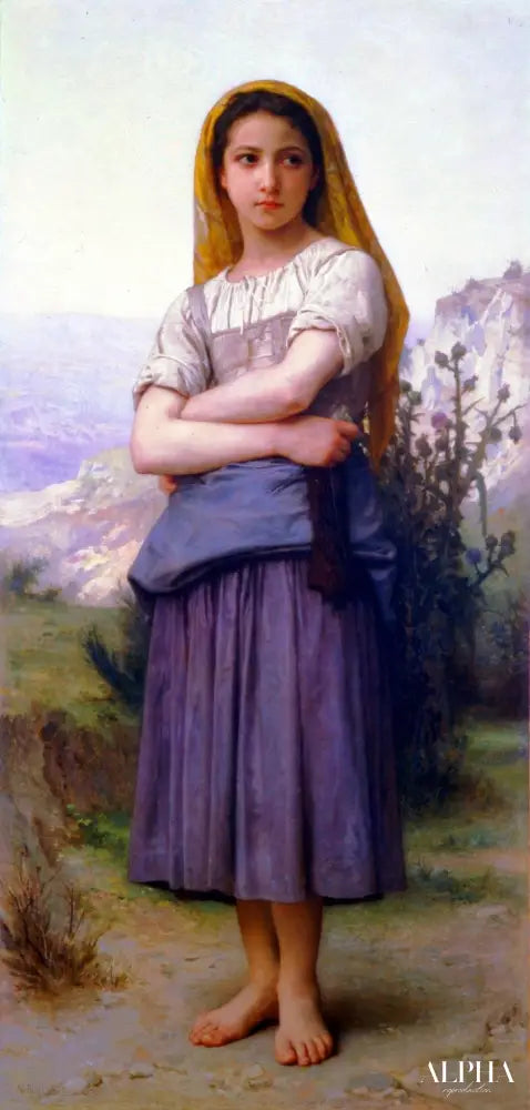 Machine à tricoter - William Bouguereau - Reproductions de tableaux et peintures haut de gamme