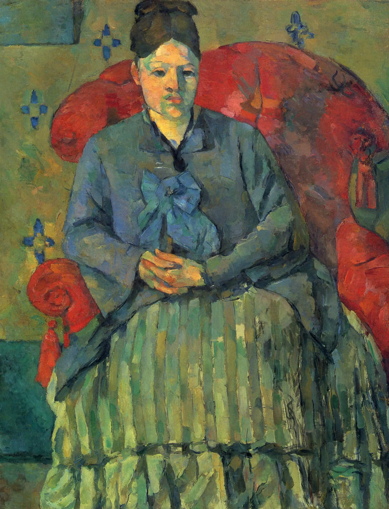 Madame Cézanne i den randiga kjolen - Paul Cézanne