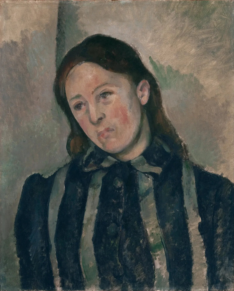Fru Cézanne med utsläppt hår - Paul Cézanne