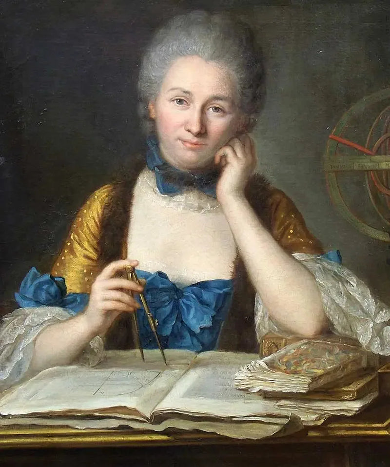 Madame Du Châtelet vid sitt kontor - Maurice-Quentin de La Tour