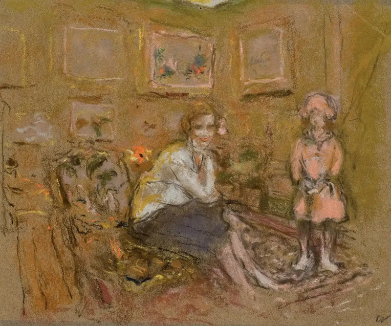 Madame Gaston Lévy och hennes dotter - Édouard Vuillard