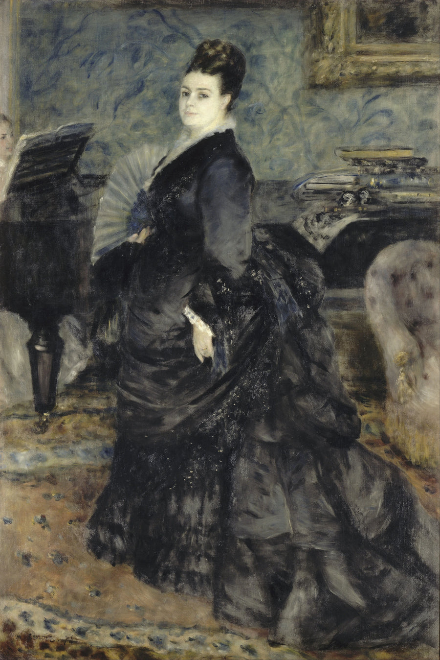 Porträtt av kvinna, kallad Mme Georges Hartmann - Pierre-Auguste Renoir