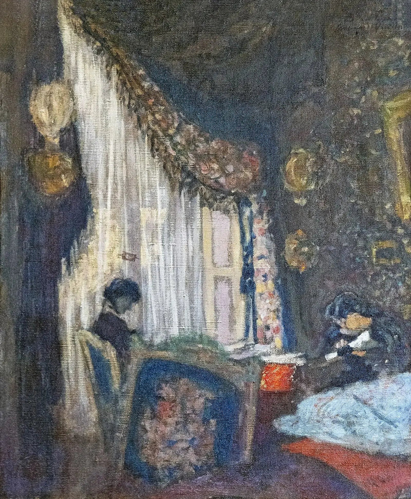 Madame Hessel vid sitt fönster - Édouard Vuillard