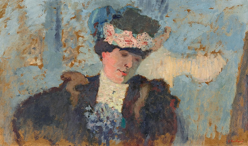 Madame Hessel med hatt dekorerad med rosor - Édouard Vuillard