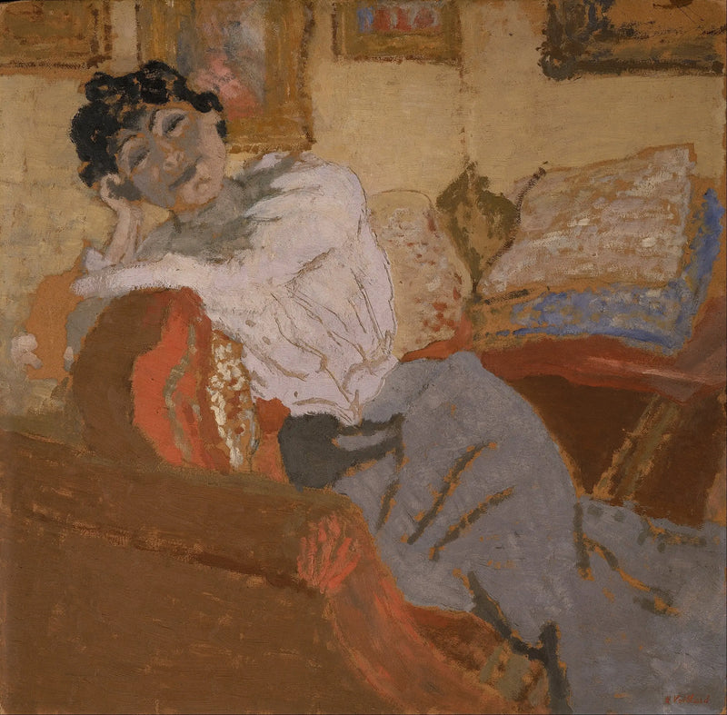 Madame Hessel på soffan - Édouard Vuillard
