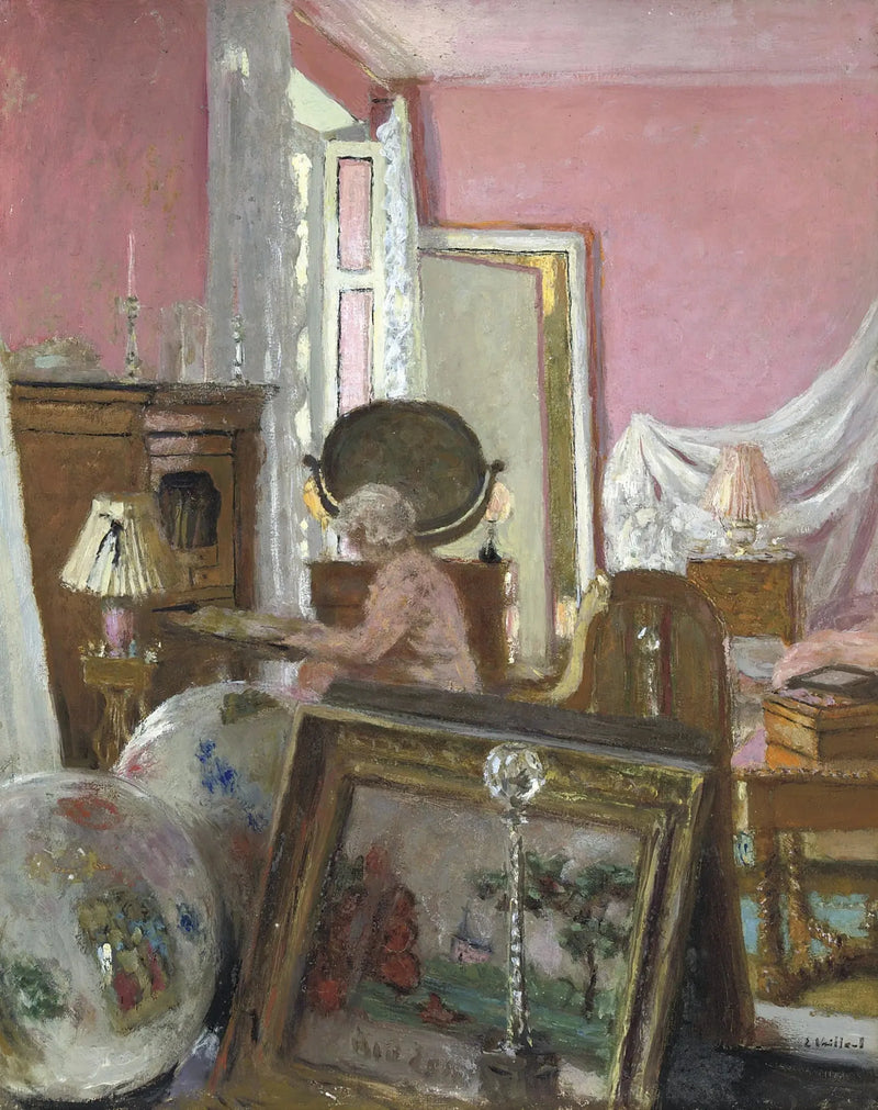 Madame Hessel i sitt rum på Château des Clayes - Édouard Vuillard