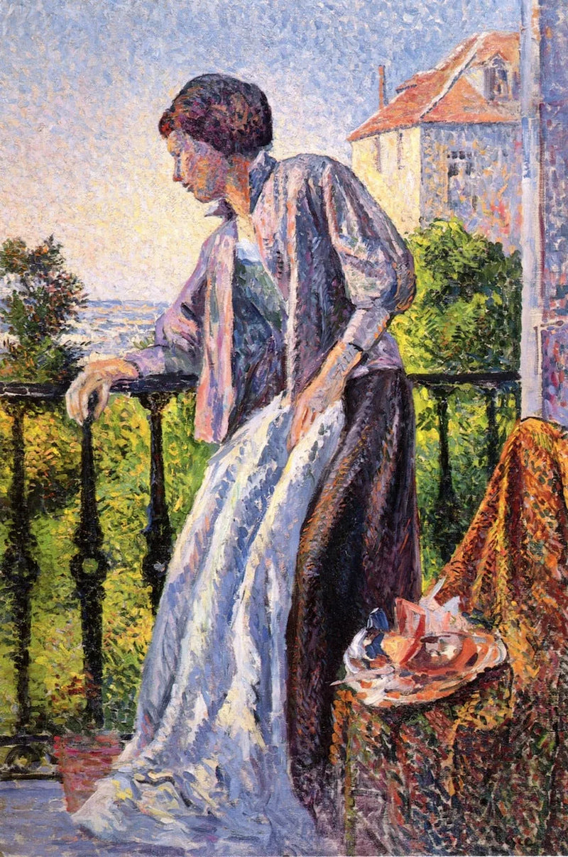 Madame Luce på balkongen - Maximilien Luce