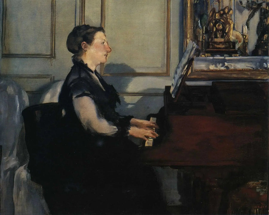 Madame Manet vid pianot - Édouard Manet