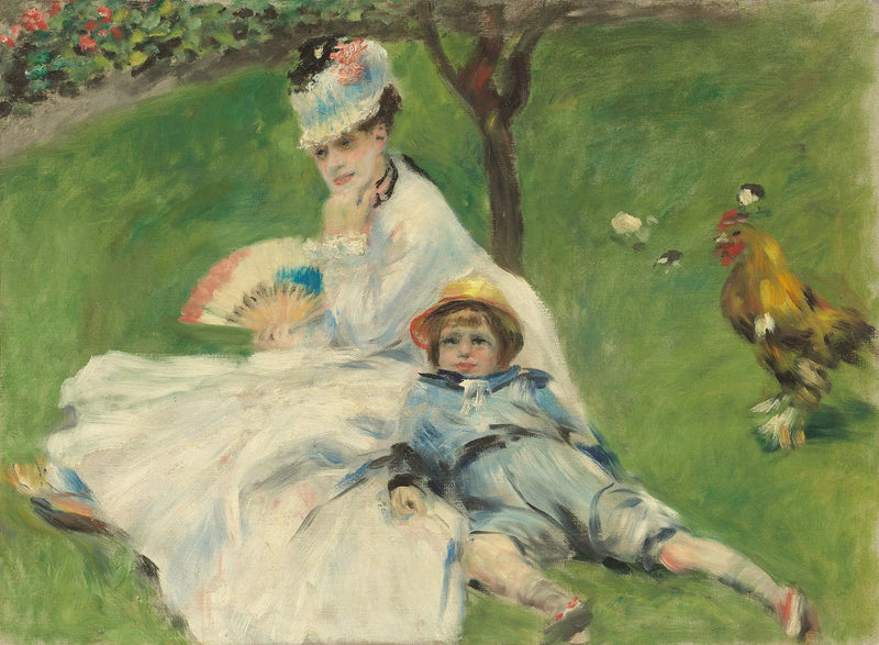 Madame Monet och hennes son - Pierre-Auguste Renoir