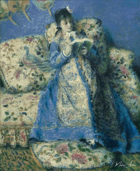 Madame Monet lecture 1872 - Pierre-Auguste Renoir - Reproductions de tableaux et peintures haut de gamme