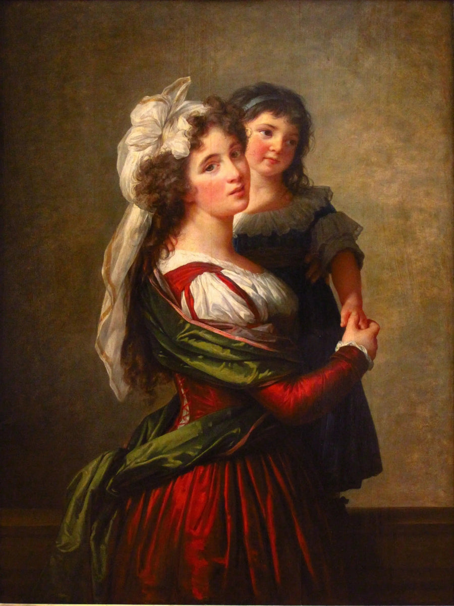 Madame Rousseau och hennes dotter - Élisabeth Vigée Le Brun