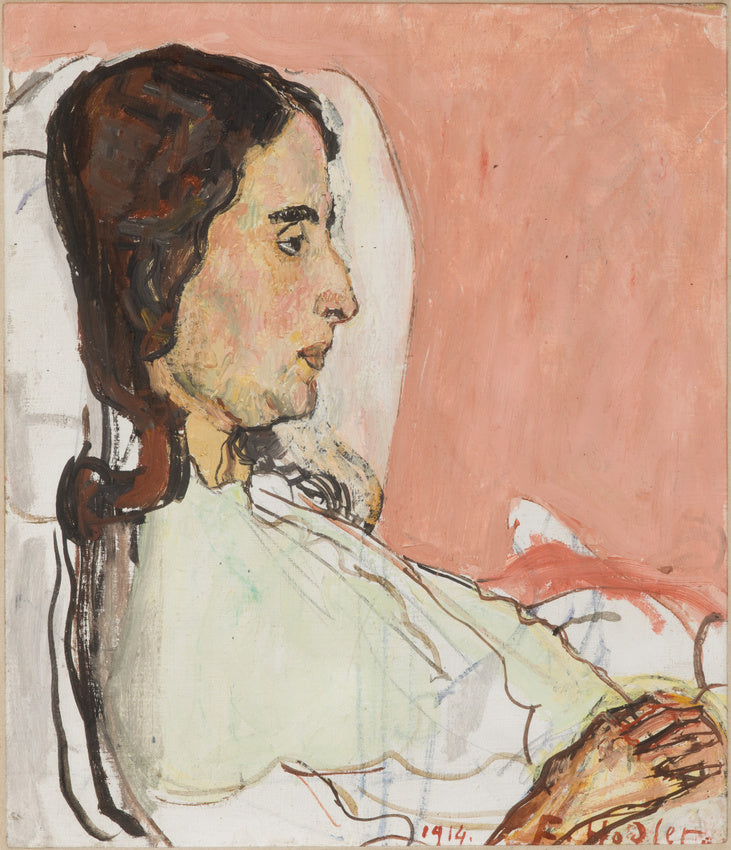 Madame Valentine Godé-Darel sjuk - Ferdinand Hodler