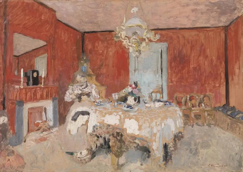 Madame Vuillard i matsalen i Villerville - Édouard Vuillard