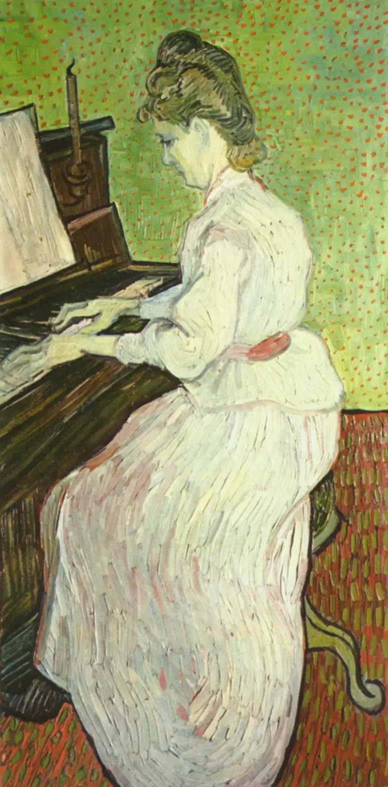 Mademoiselle Gachet vid pianot - Vincent van Gogh