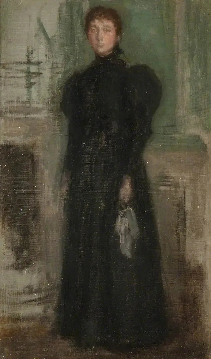 Mademoiselle Rosalind Birnie Philip stående - James Abbott McNeill Whistler