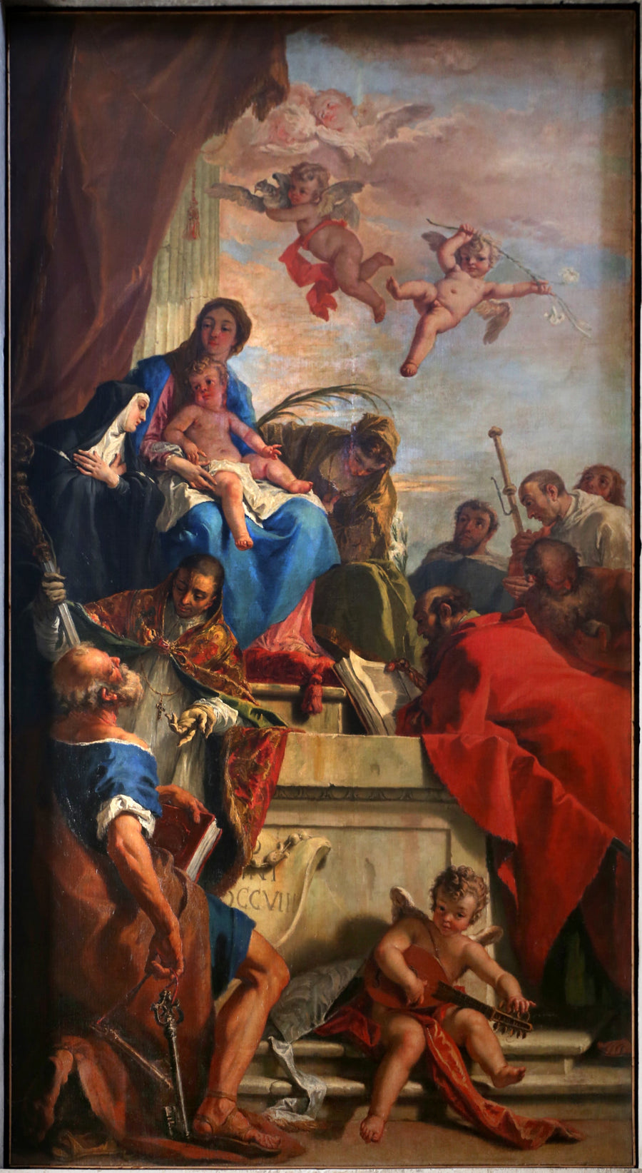 Madone med barn och helgon - Sebastiano Ricci