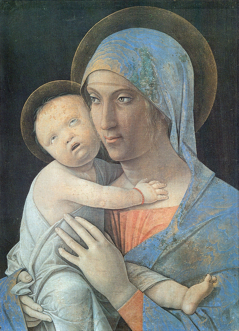 Madonna med Bambino målning - Andrea Mantegna