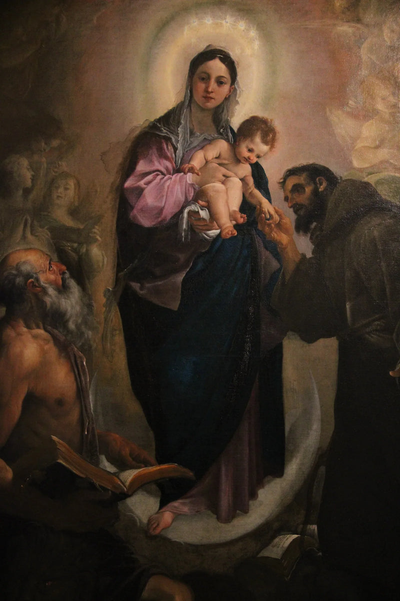 Madonna degli Scalzi med helgonen Franciskus och Jerome - Ludovico Carracci