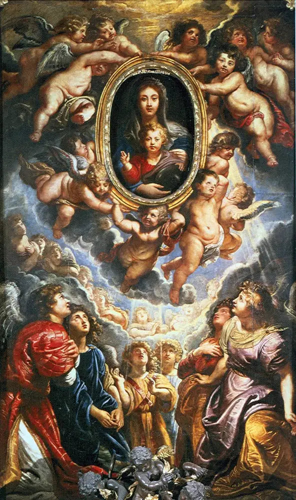 Madonna della Vallicella älskad av änglar - Peter Paul Rubens