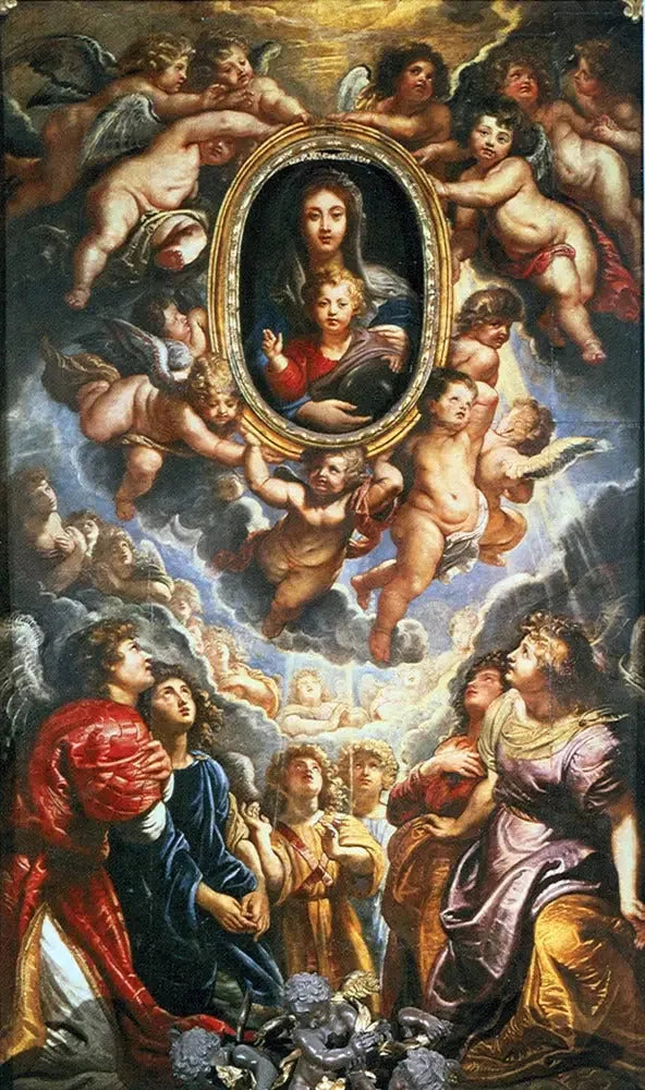 Madonna della Vallicella älskad av änglar - Peter Paul Rubens