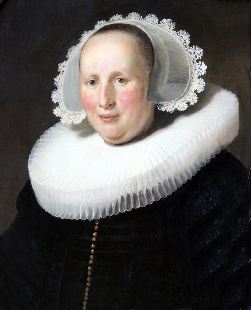 Porträtt av Maertgen van Bilderbeecq, maka till Willem Burggraeff - Rembrandt