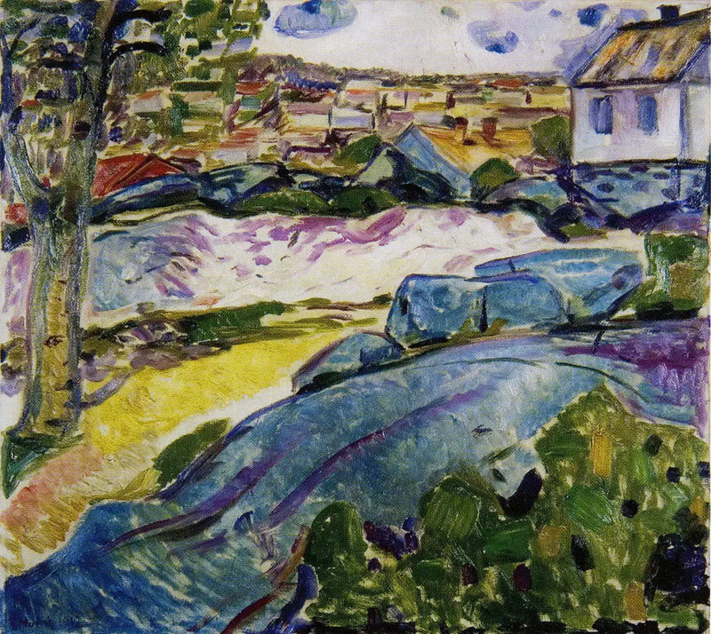 hus i Kragerø - Edvard Munch