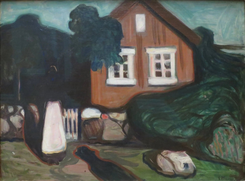 hus vid månsken - Edvard Munch