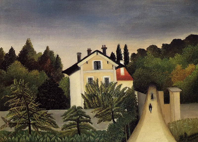 Hus vid portarna till Paris - Henri Rousseau