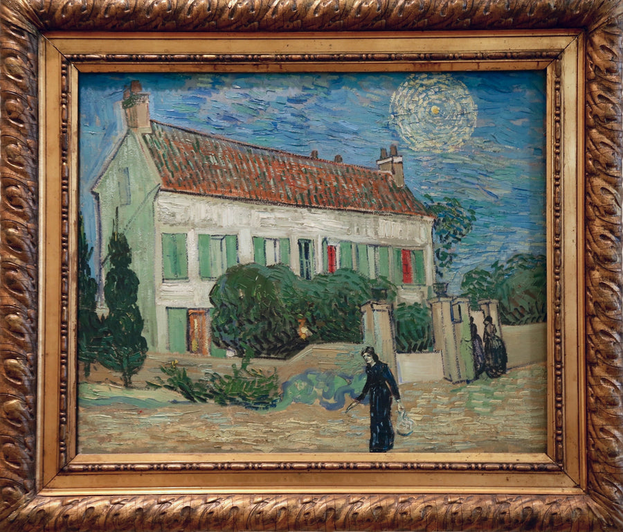 Det vita huset, natten - Vincent van Gogh