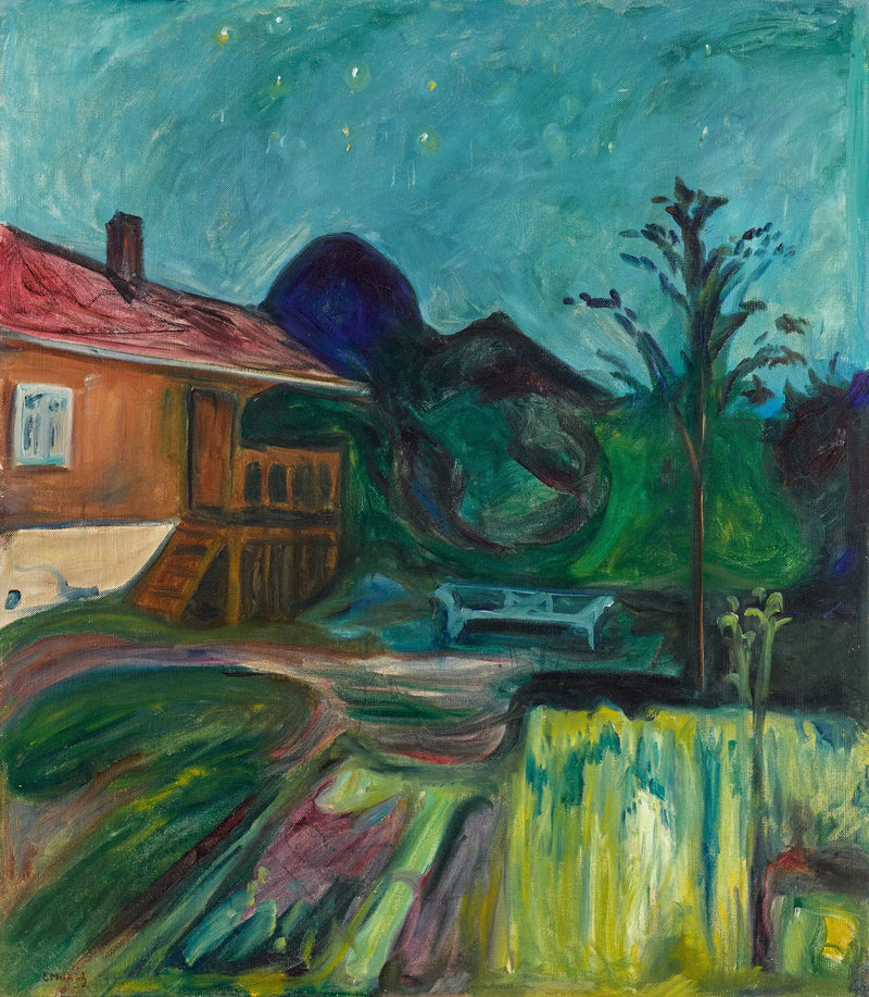 hus i sommarkvällen - Edvard Munch