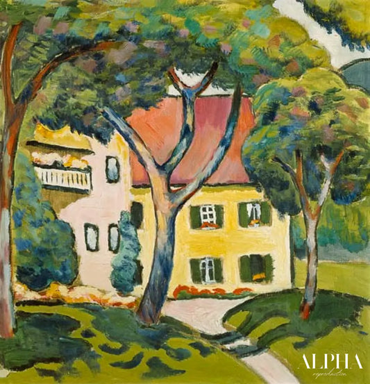 Maison dans un paysage - August Macke - Reproductions de tableaux et peintures haut de gamme