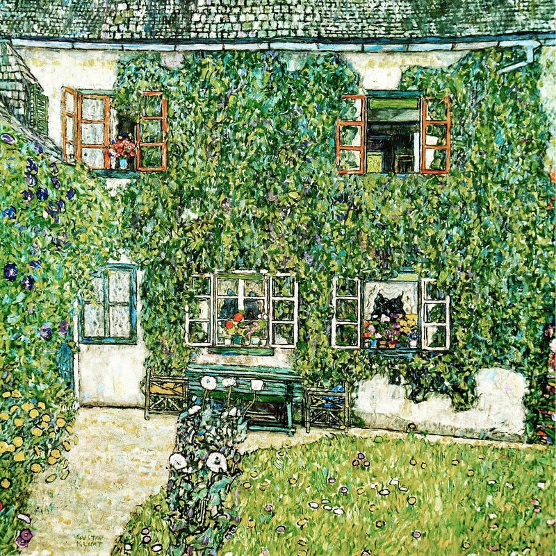 Landsbygdshus i Unterach vid Attersee - Gustav Klimt