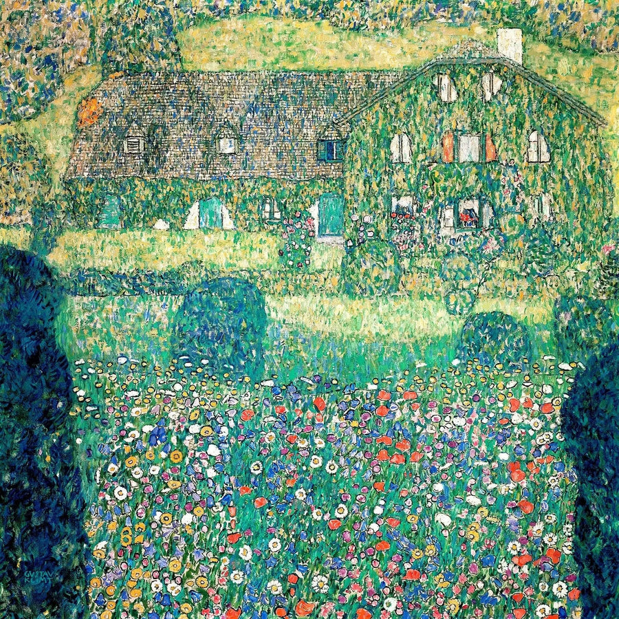 Landsbygdshus vid Attersee-sjön - Gustav Klimt