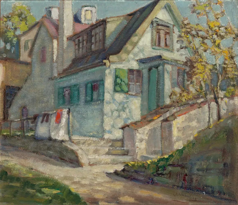 Soligt hus - Grant Wood