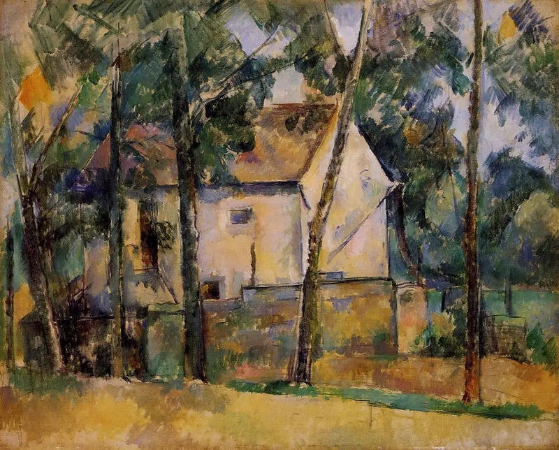 Maison och träd - Paul Cézanne