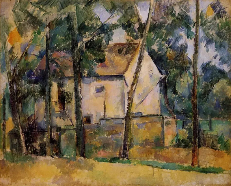 Maison och träd - Paul Cézanne