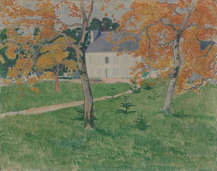 Hus bland träden: Pont-Aven - Émile Bernard
