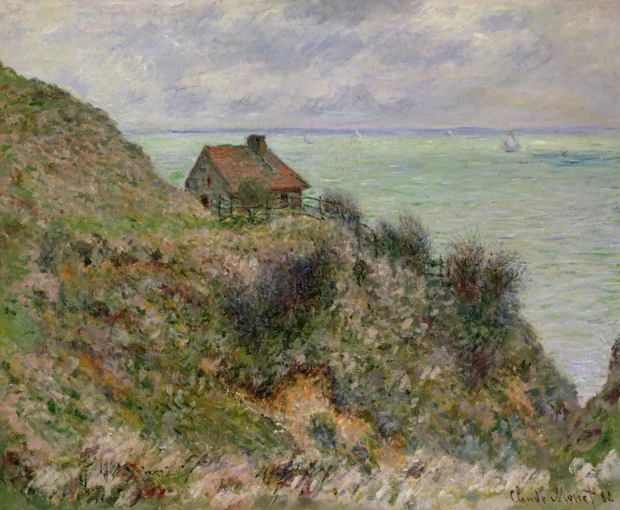 Fiskarhuset, mulet väder W734 - Claude Monet