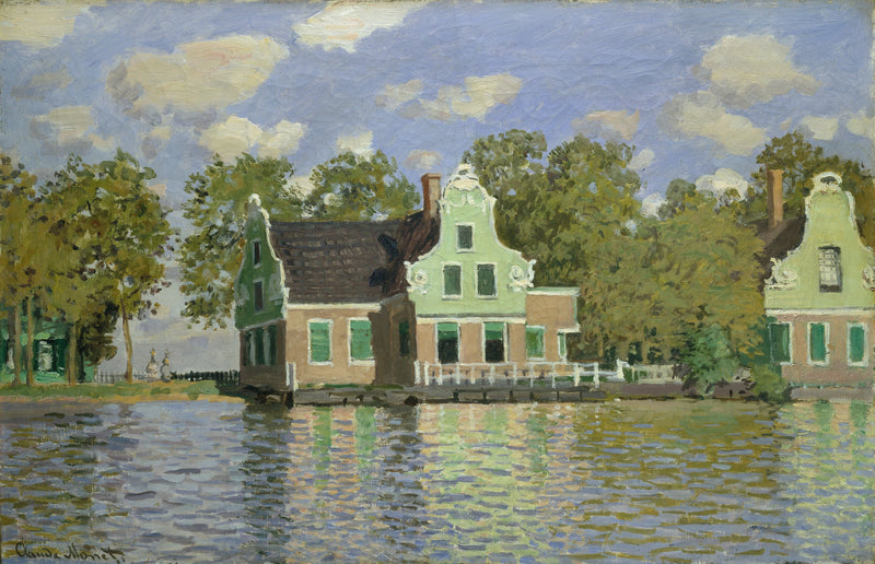 Hus på stranden av Zaan W185 - Claude Monet