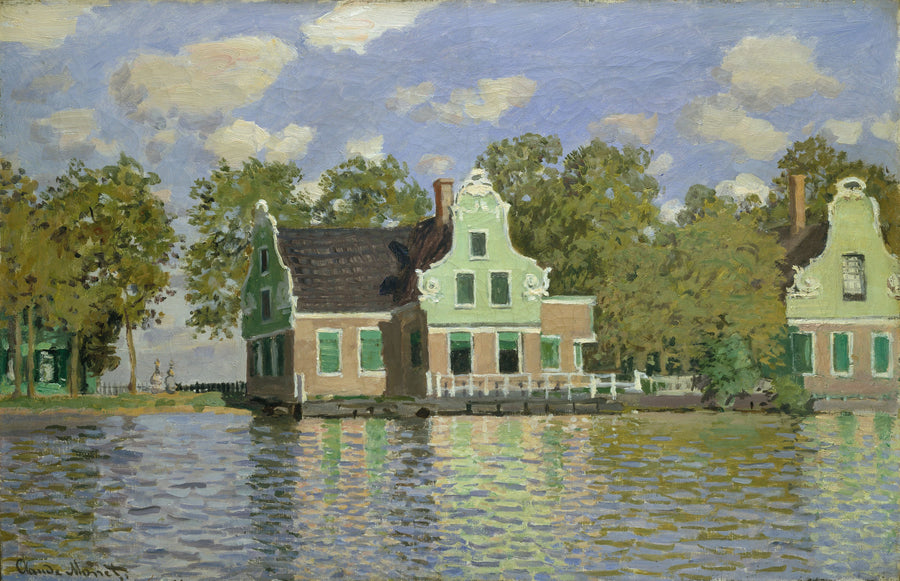 Hus på stranden av Zaan W185 - Claude Monet