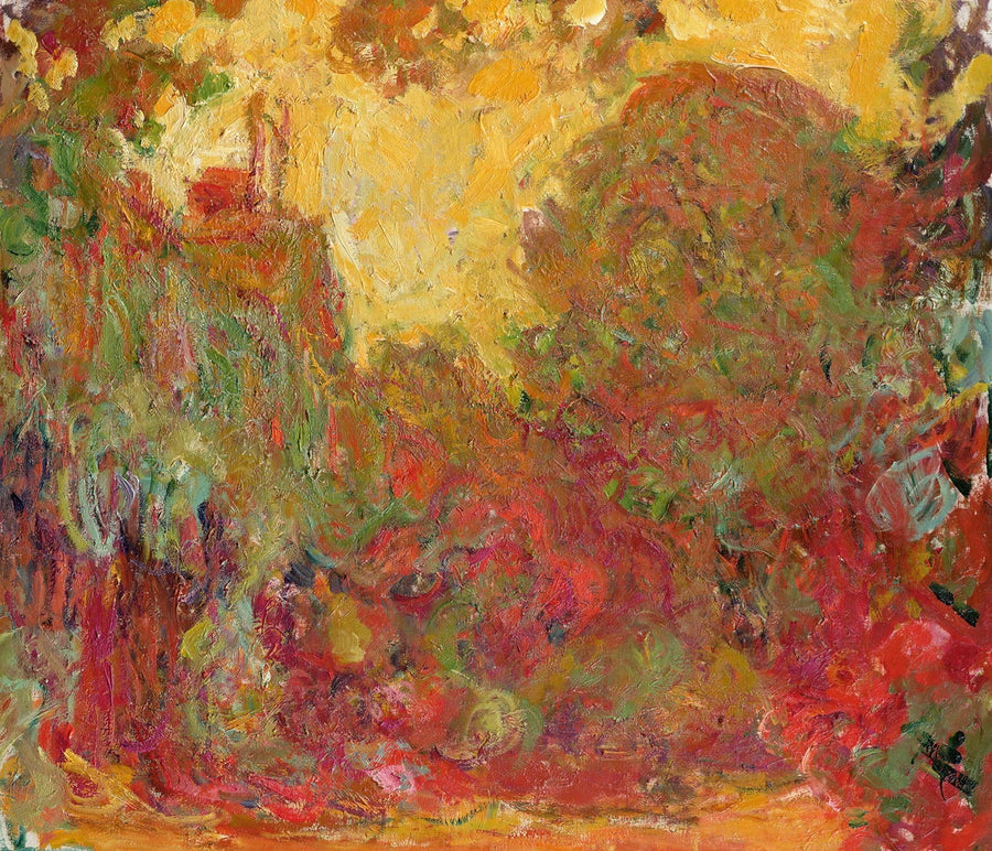 Huset sett från rosträdgården - Claude Monet